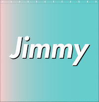 Thumbnail for Personalized Ombre Shower Curtain - Teal and Pink - Decorate View