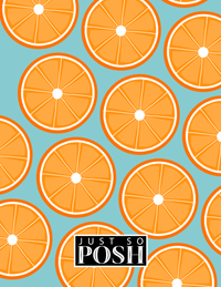 Thumbnail for Personalized Oranges Notebook - Rectangle Nameplate - Back View