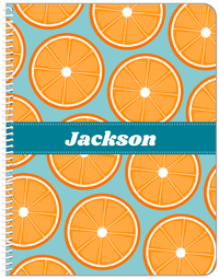 Thumbnail for Personalized Oranges Notebook - Ribbon Nameplate - Front View