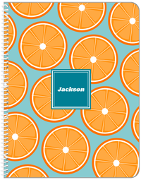 Thumbnail for Personalized Oranges Notebook - Square Nameplate - Front View
