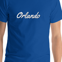 Thumbnail for Personalized Orlando T-Shirt - Blue - Shirt Close-Up View
