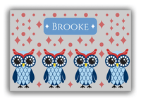 Thumbnail for Personalized Owl Canvas Wrap & Photo Print II - Owl 06 - Grey Background - Front View
