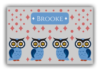 Thumbnail for Personalized Owl Canvas Wrap & Photo Print II - Owl 12 - Grey Background - Front View