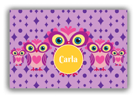 Thumbnail for Personalized Owl Canvas Wrap & Photo Print IV - Owl 07 - Pink Background - Front View