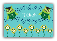 Thumbnail for Personalized Owl Canvas Wrap & Photo Print V - Owl 08 - Teal Background - Front View