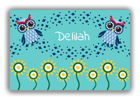 Thumbnail for Personalized Owl Canvas Wrap & Photo Print V - Owl 06 - Teal Background - Front View