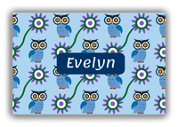 Thumbnail for Personalized Owl Canvas Wrap & Photo Print VI - Owl 12 - Blue Background - Front View