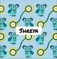 Thumbnail for Personalized Owl Shower Curtain VI - Owl 10 - Light Blue Background - Decorate View