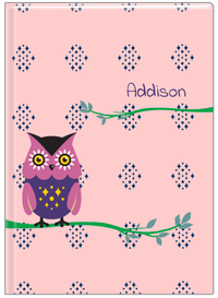 Thumbnail for Personalized Owls Journal I - Pink Background - Owl I - Front View