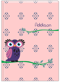 Thumbnail for Personalized Owls Journal I - Pink Background - Owl III - Front View