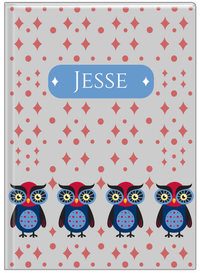 Thumbnail for Personalized Owls Journal II - Grey Background - Owl V - Front View