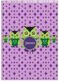 Thumbnail for Personalized Owls Journal IV - Purple Background - Owl I - Front View