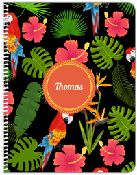 Thumbnail for Personalized Palm Fronds Notebook - Circle Nameplate - Front View