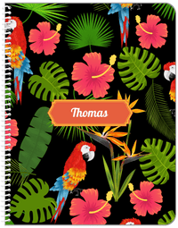 Thumbnail for Personalized Palm Fronds Notebook - Decorative Rectangle Nameplate - Front View