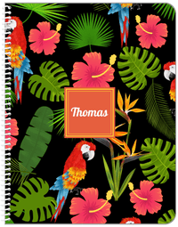 Thumbnail for Personalized Palm Fronds Notebook - Square Nameplate - Front View