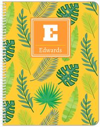 Thumbnail for Personalized Palm Fronds Notebook - Initial with Name - Front View