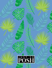 Thumbnail for Personalized Palm Fronds Notebook - Initial with Name - Back View