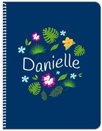 Thumbnail for Personalized Palm Fronds Notebook - Wavy Text - Front View