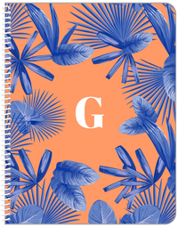 Thumbnail for Personalized Palm Fronds Notebook - Orange Background - Front View