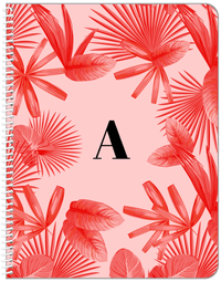 Thumbnail for Personalized Palm Fronds Notebook - Pink Background - Front View