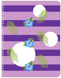 Thumbnail for Palm Fronds Notebook - Purple Stripes - Front View
