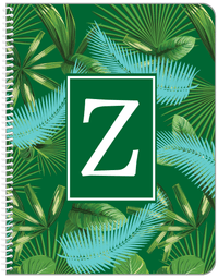 Thumbnail for Personalized Palm Fronds Notebook - Tropical Leaves - Front View