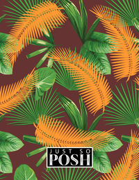Thumbnail for Personalized Palm Fronds Notebook - Tropical Leaves - Back View