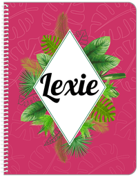 Thumbnail for Personalized Palm Fronds Notebook - Diamond Wreath - Front View