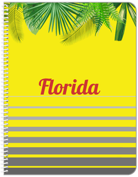 Thumbnail for Personalized Palm Fronds Notebook - Ombre Gradient - Front View