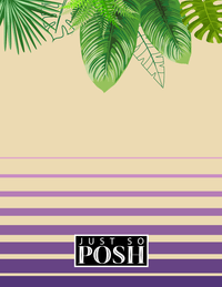 Thumbnail for Personalized Palm Fronds Notebook - Ombre Gradient - Back View