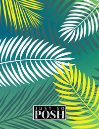 Thumbnail for Personalized Palm Fronds Notebook - Green Background - Back View