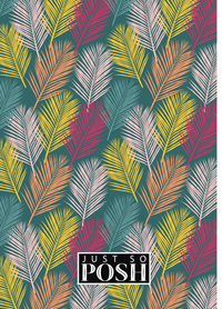 Thumbnail for Personalized Palm Fronds Journal - Teal Background - Back View