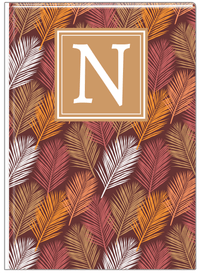 Thumbnail for Personalized Palm Fronds Journal - Brown Background - Front View