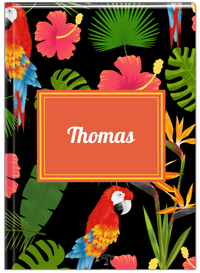 Thumbnail for Personalized Palm Fronds Journal - Rectangle Nameplate - Front View