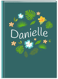 Thumbnail for Personalized Palm Fronds Journal - Wavy Text - Front View