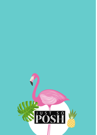 Thumbnail for Personalized Palm Fronds Journal - Flamingos - Back View