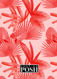 Thumbnail for Personalized Palm Fronds Journal - Pink Background - Back View