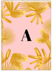 Thumbnail for Personalized Palm Fronds Journal - Pink Background - Front View
