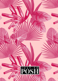 Thumbnail for Personalized Palm Fronds Journal - Pink Background - Back View