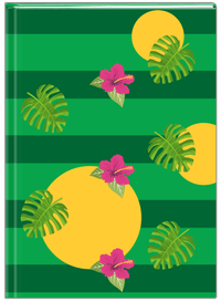 Thumbnail for Palm Fronds Journal - Green Stripes - Front View