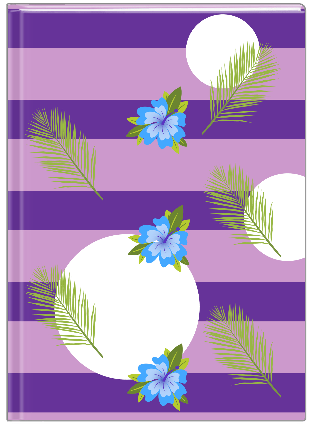 Palm Fronds Journal - Purple Stripes - Front View