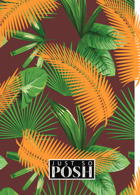 Thumbnail for Personalized Palm Fronds Journal - Tropical Leaves - Back View