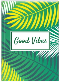 Thumbnail for Personalized Palm Fronds Journal - Green Background - Front View