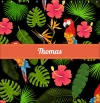 Thumbnail for Personalized Palm Fronds Shower Curtain - Ribbon Nameplate - Decorate View