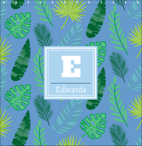 Thumbnail for Personalized Palm Fronds Shower Curtain - Initial with Name - Decorate View