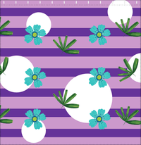 Thumbnail for Palm Fronds Shower Curtain - Purple Stripes - Decorate View