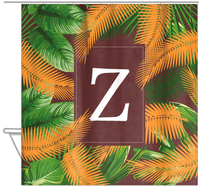 Thumbnail for Personalized Palm Fronds Shower Curtain - Tropical Leaves - Hanging View