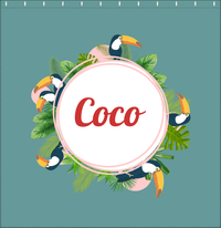 Thumbnail for Personalized Palm Fronds Shower Curtain - Toucans - Decorate View