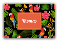 Thumbnail for Personalized Palm Fronds Canvas Wrap & Photo Print - Rectangle Nameplate - Front View