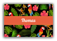 Thumbnail for Personalized Palm Fronds Canvas Wrap & Photo Print - Ribbon Nameplate - Front View